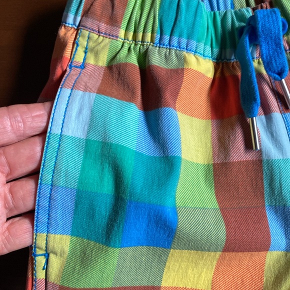 Hanna Andersson Cotton Blend Colorful Checkered Shorts Size 5 - Picture 2 of 5